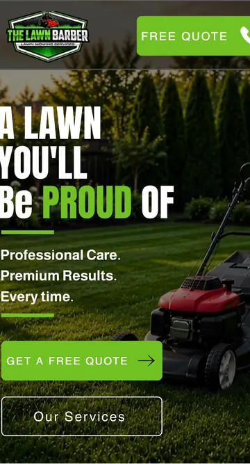 The Lawn Barber mobile website